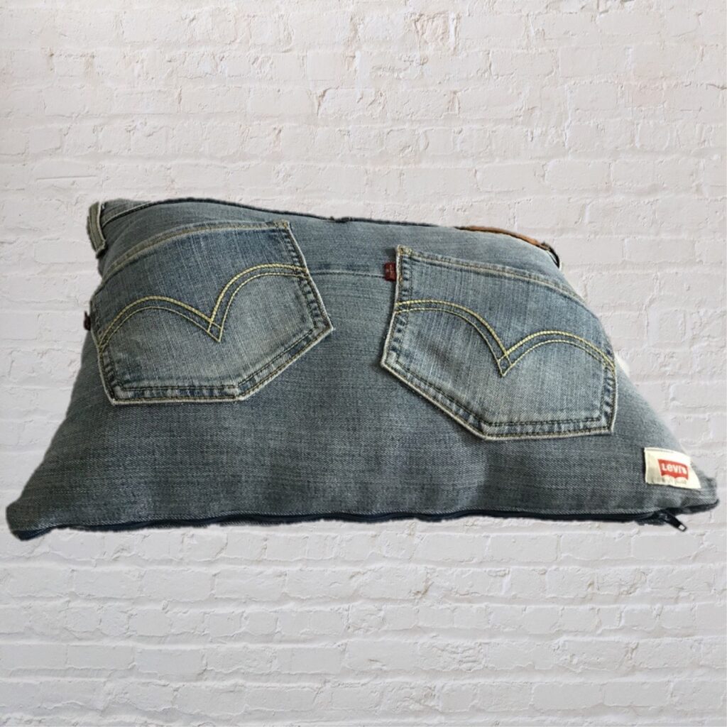 Customised Levi's 501 Cushion - Re-worked Denim Jeans