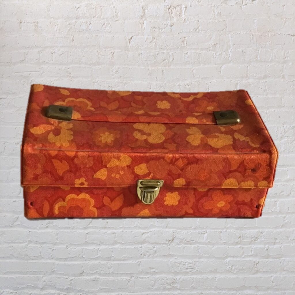 Cute Vintage 1970's Flower Power Small handled Case