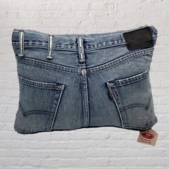 Gadget Cushion Blue Denim | Retro Jeans Pillow