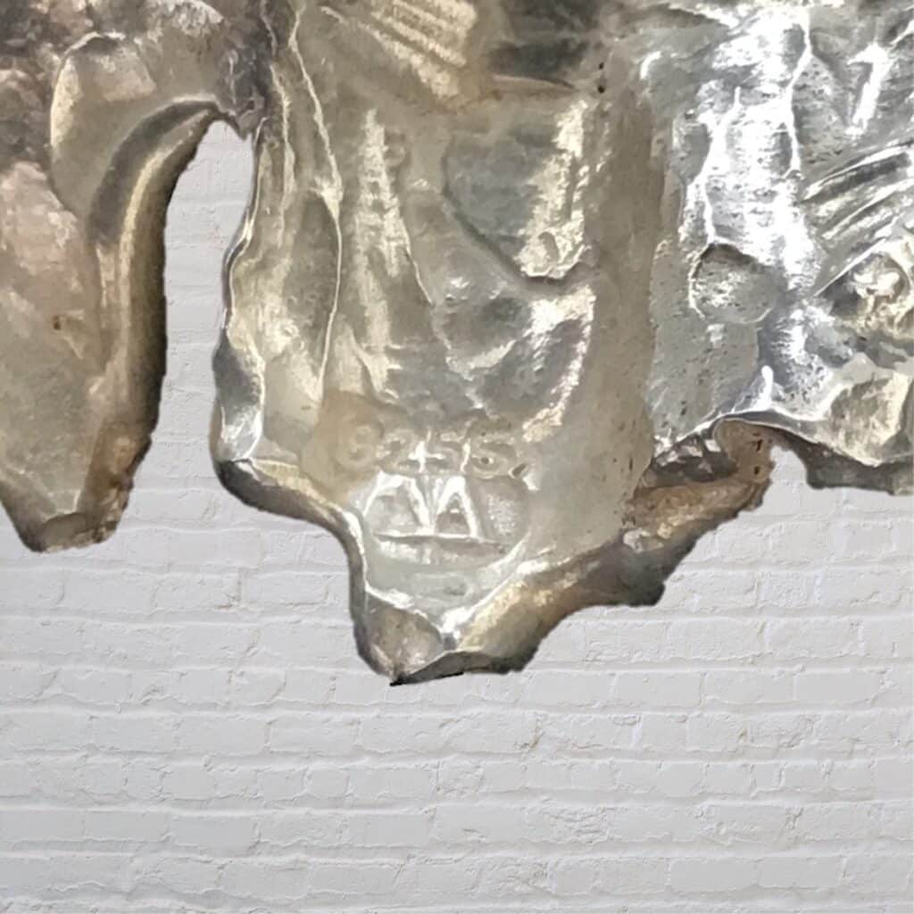 Stunning mid century brutalist Sterling Silver pendant.