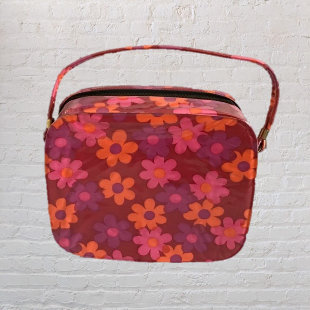 Cute Retro 1970's Flower Power Beauty Case