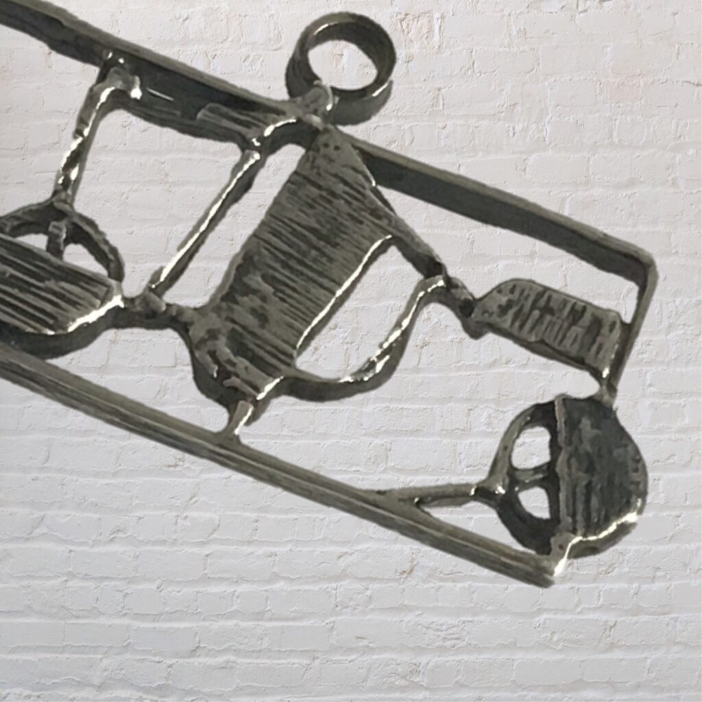 Modernist Brutalist Silver Necklace | Abstract MCM Sterling Pendant - Image 9