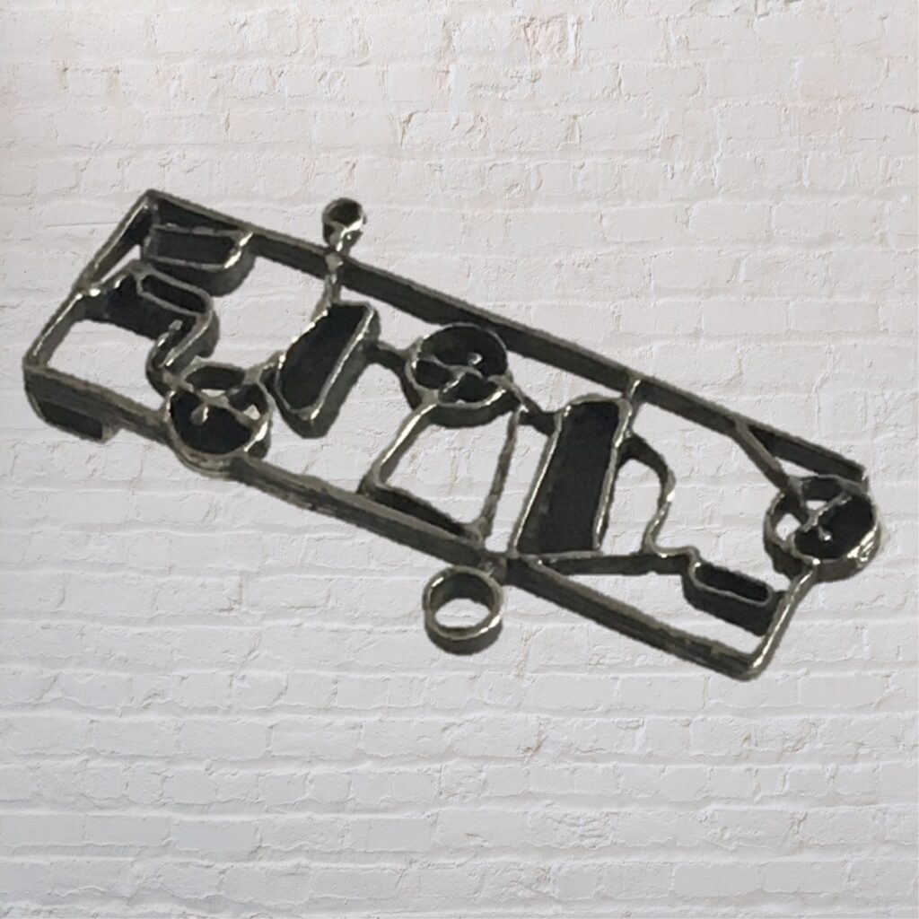Modernist Brutalist Silver Necklace | Abstract MCM Sterling Pendant - Image 7