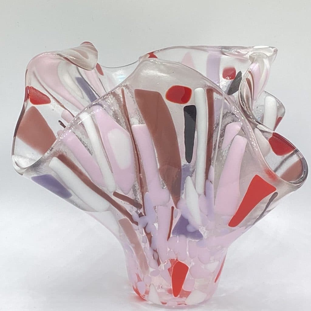 Mid Century Handkerchief Art Glass Vase | Murano