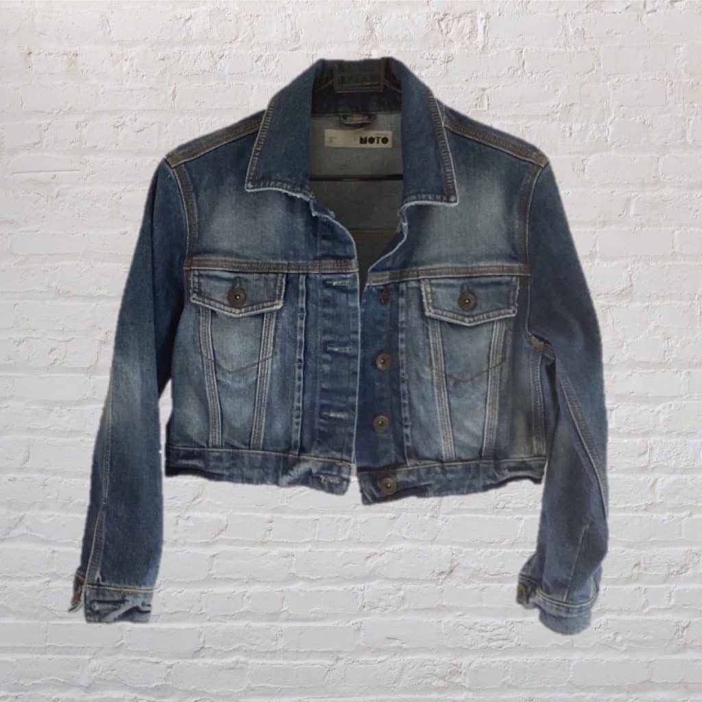 Vintage Cropped Denim Jacket | Top Shop Size 10