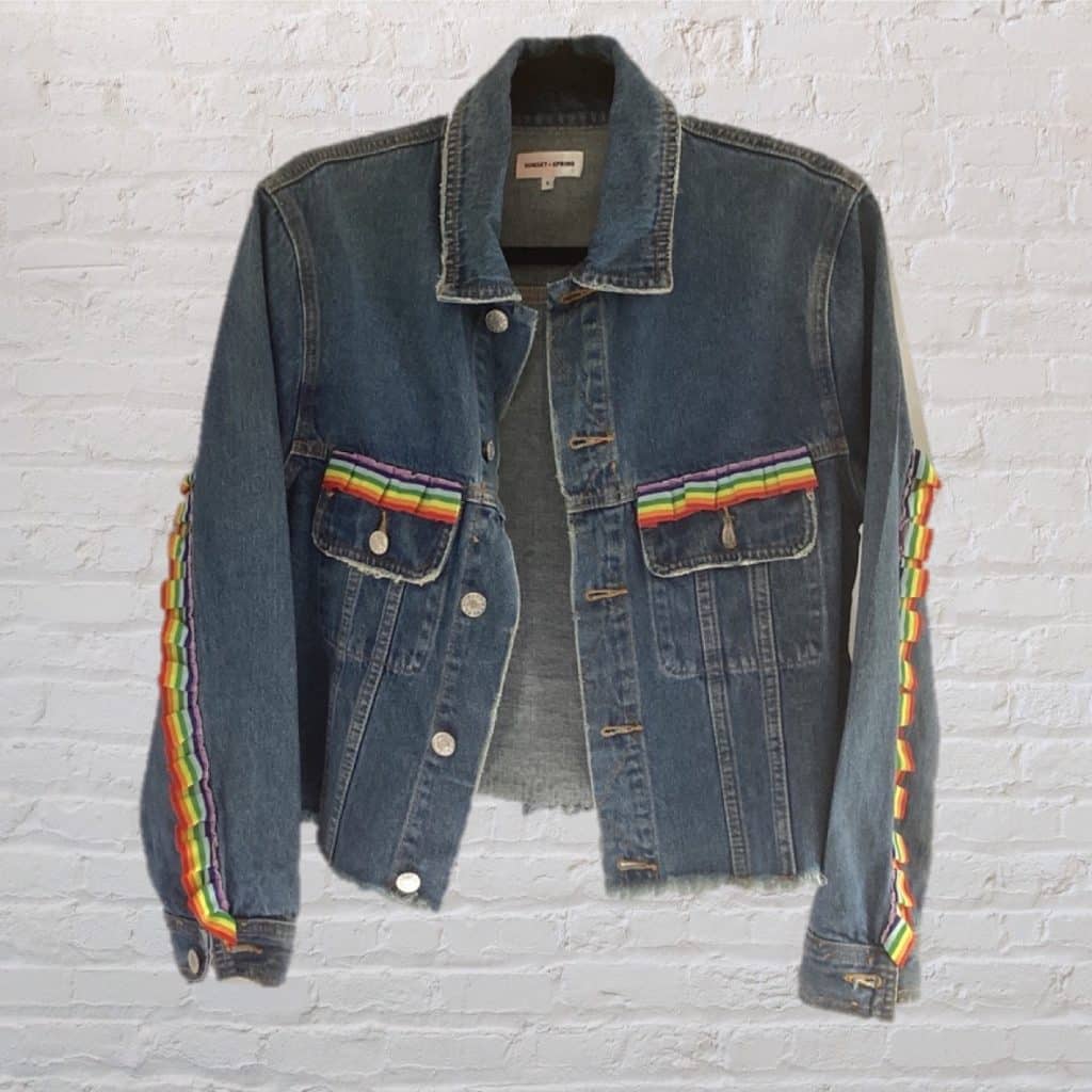 Gay Pride Denim Jacket by 'Sunset & Spring'