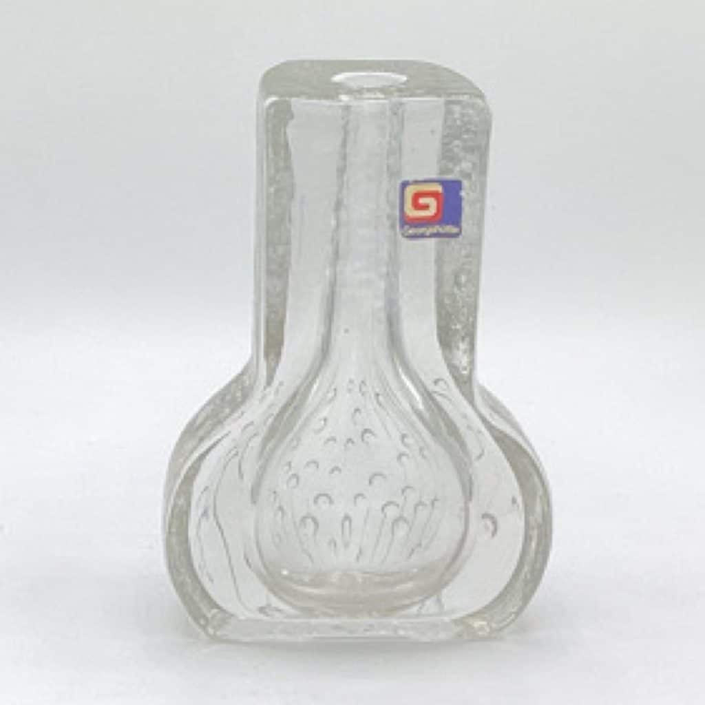 Iconic 1970's Textured Glass Vase | Georgeshütte Germany