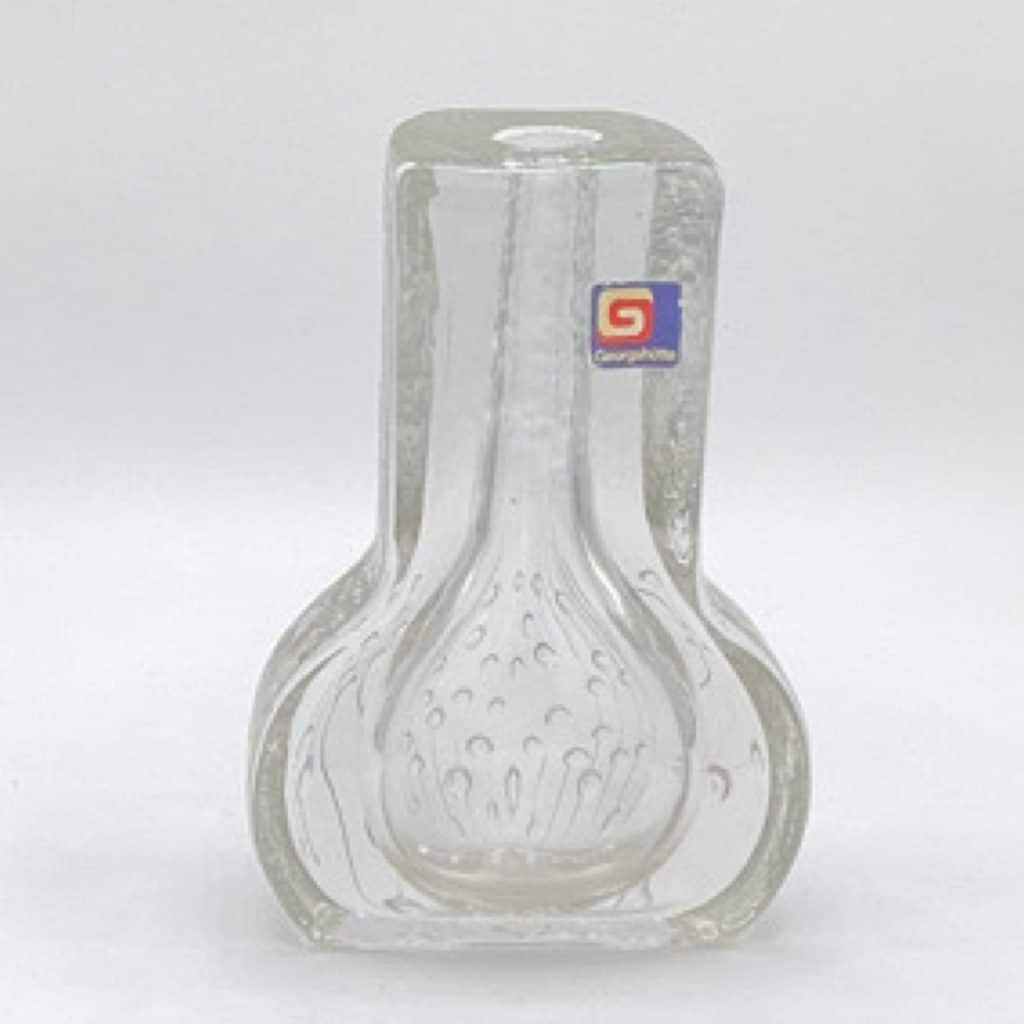 Iconic 1970's Textured Glass Vase by Georgeshütte Germany