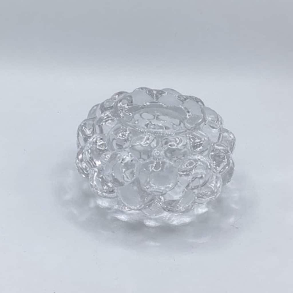 Orrefors raspberry clear glass candle holder - Image 3