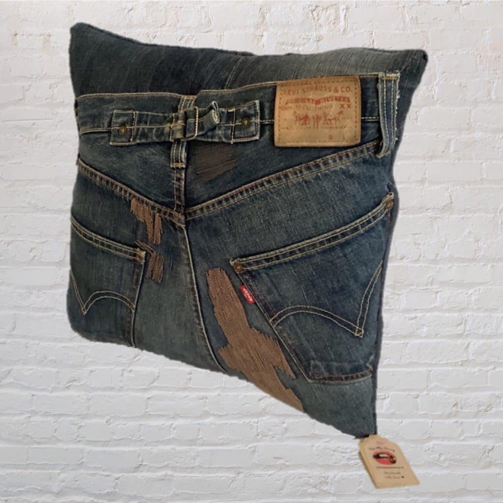 Special Edition Vintage Levi’s Jeans Cushion | Cactus Design - Image 4