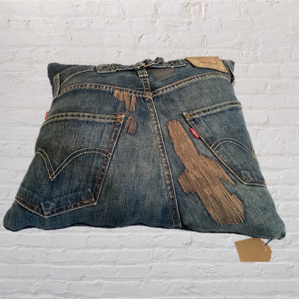Special Edition Vintage Levi’s Jeans Cushion | Cactus Design - Image 5