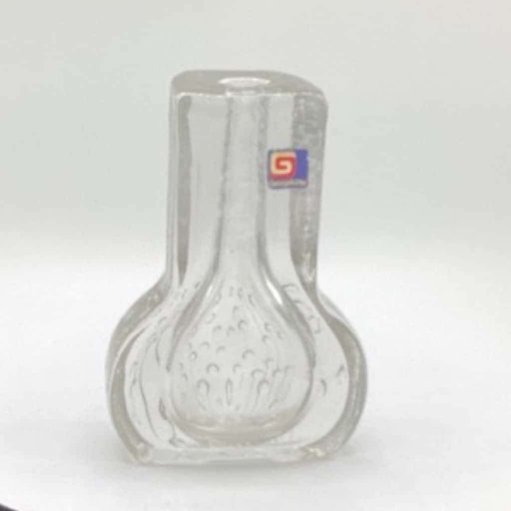 Iconic 1970's Textured Glass Vase by Georgeshütte Germany