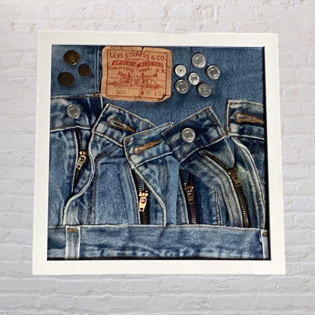 Framed Vintage Wall Art | Zips & Studs Fashion Display