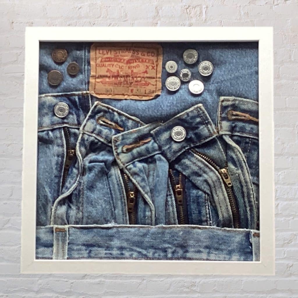 Framed Vintage Wall Art | Zips & Studs Fashion Display