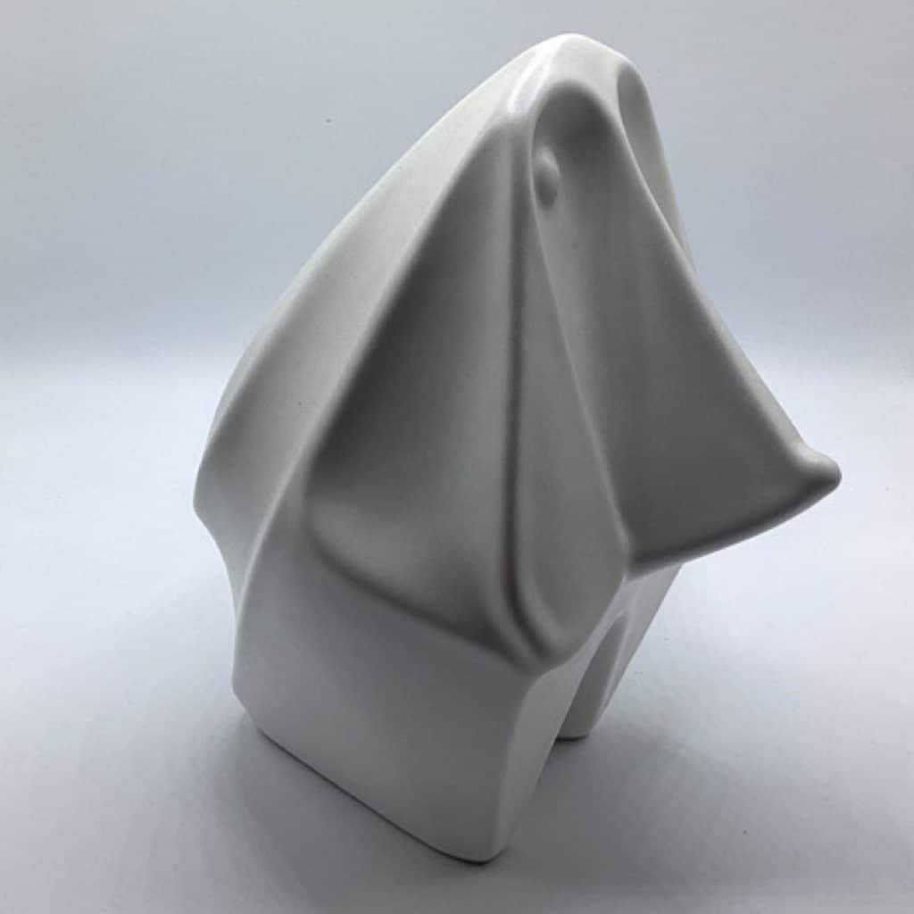 Jonathan Adler Basset Hound | Huge White Pottery Sculpture