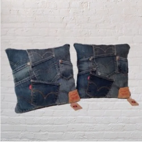 Blue Denim Handmade Cushions | Levi’s 501 Jeans Pillows