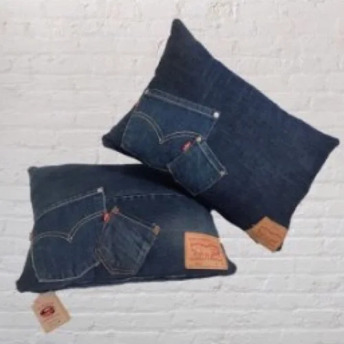 Dark Blue Pocket Cushions | Vintage Levi’s 501 Jeans Pillows