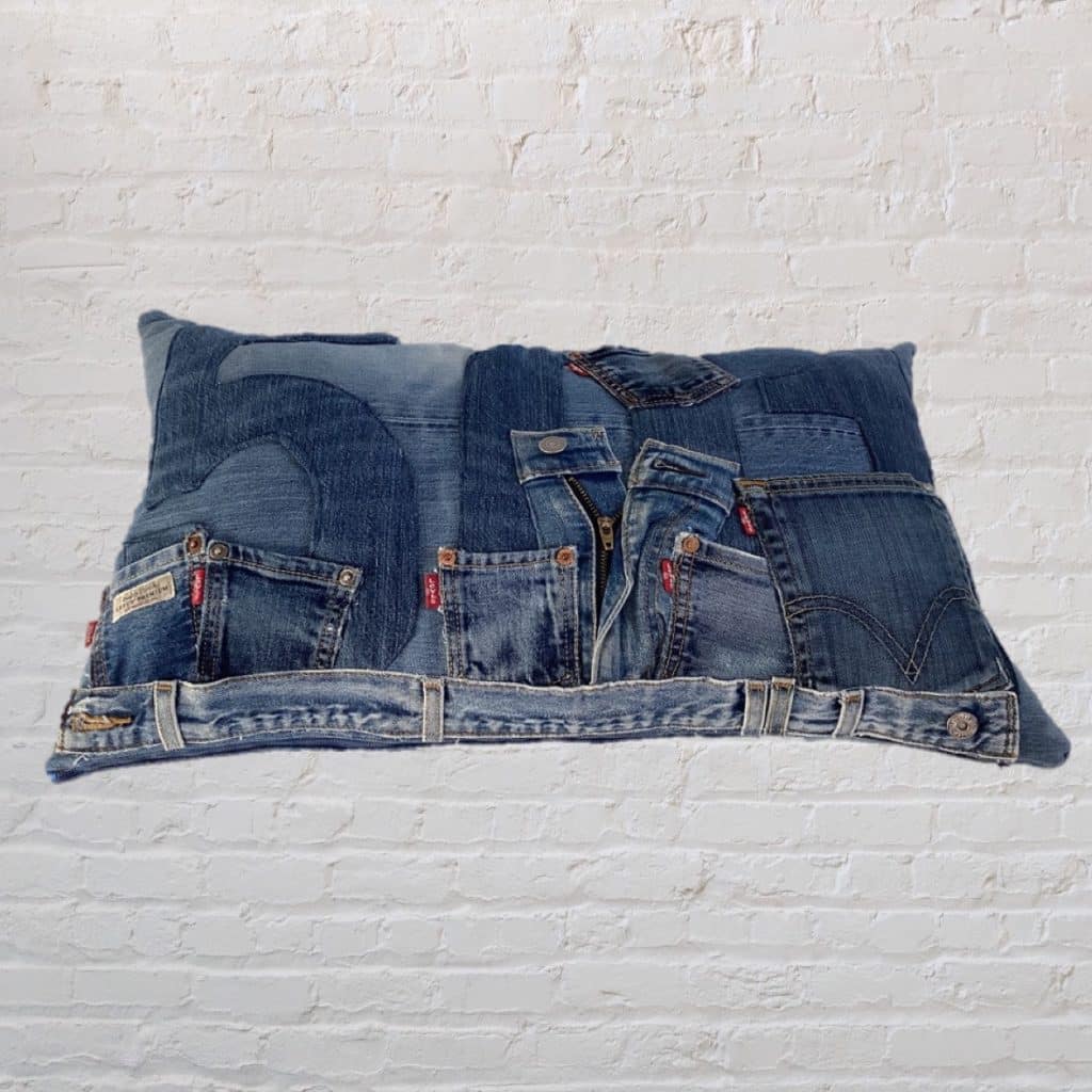 Recycled Oversized Pockets Pillow | Levi's 501 Denim Cushion