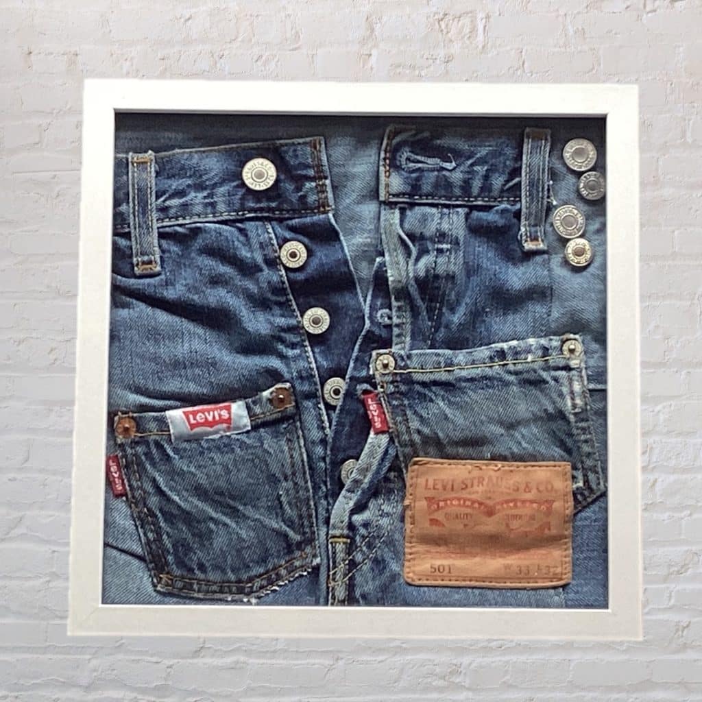 Levi’s 501 Jeans Picture | Handmade Denim Jeans & Studs Vintage Display
