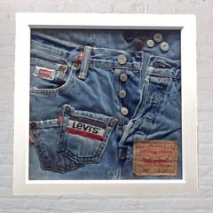 Vintage Fashion Wall Art | Deconstructed Levi’s 501 Jeans Framed
