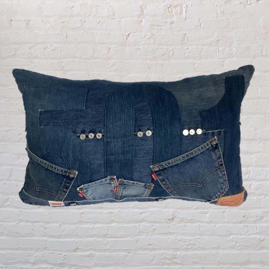 Huge Denim Oversized Pillow | Levi's Jeans 501 Design