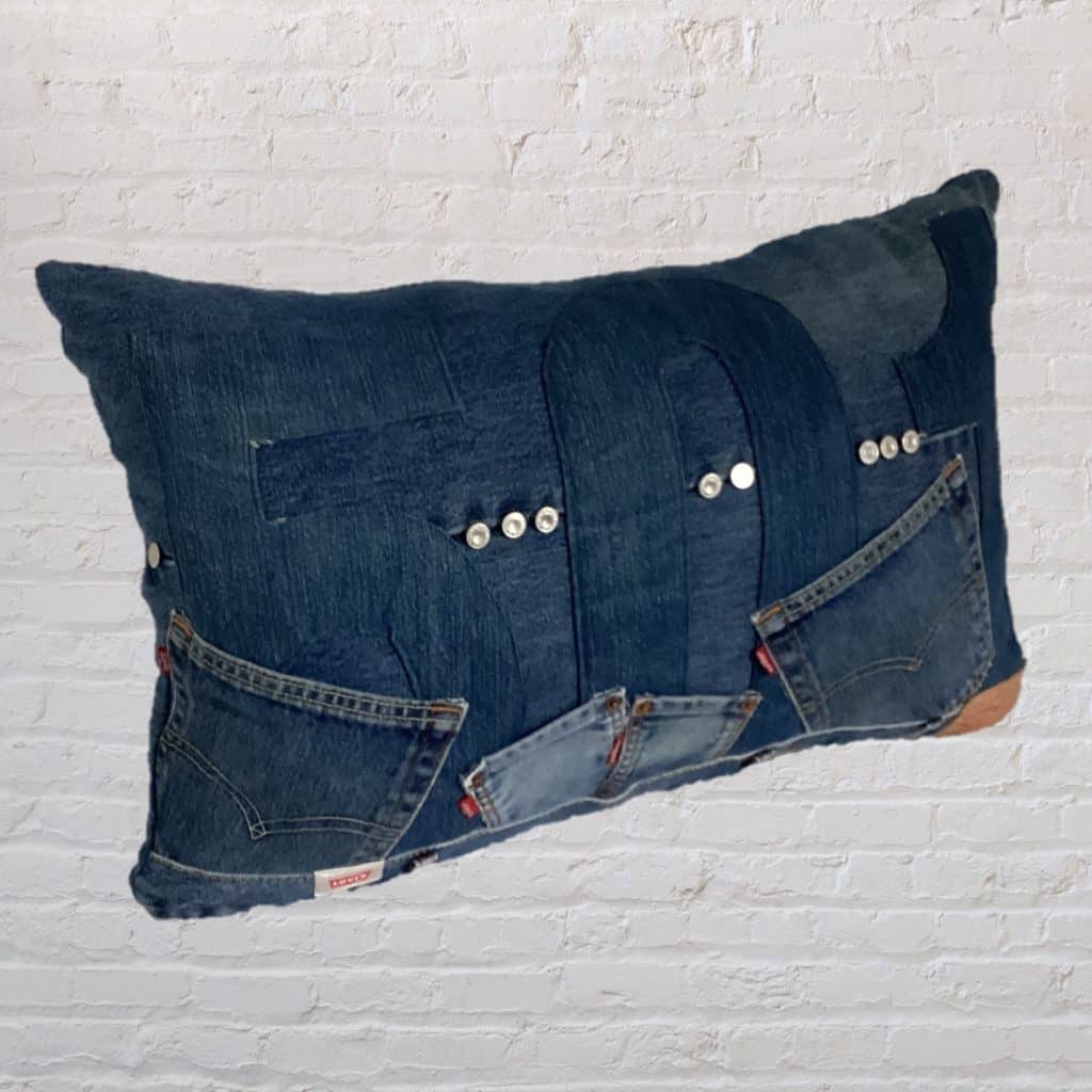 Huge Denim Oversized Pillow | Levi's Jeans 501 Design