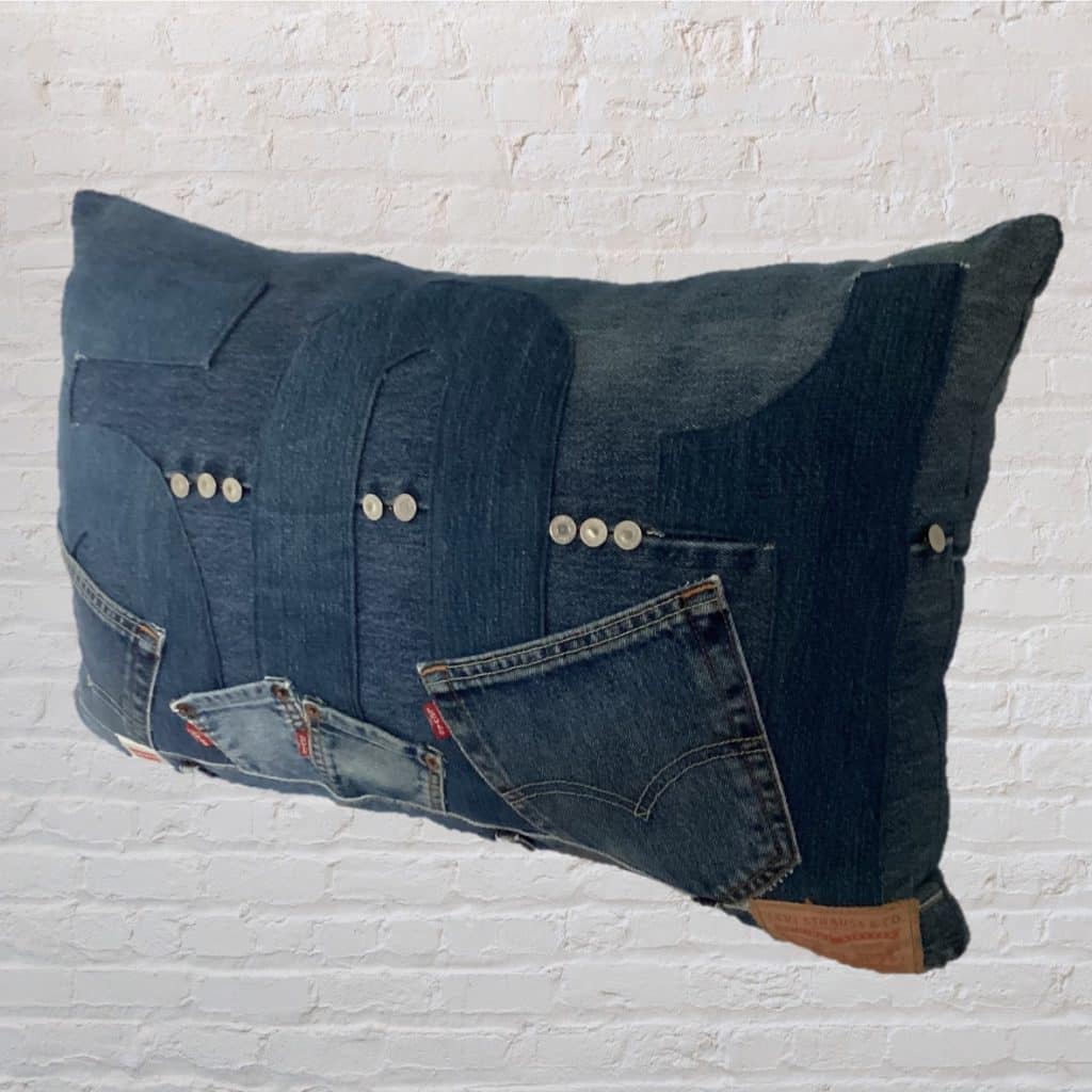 Huge Denim Oversized Pillow | Levi's Jeans 501 Design