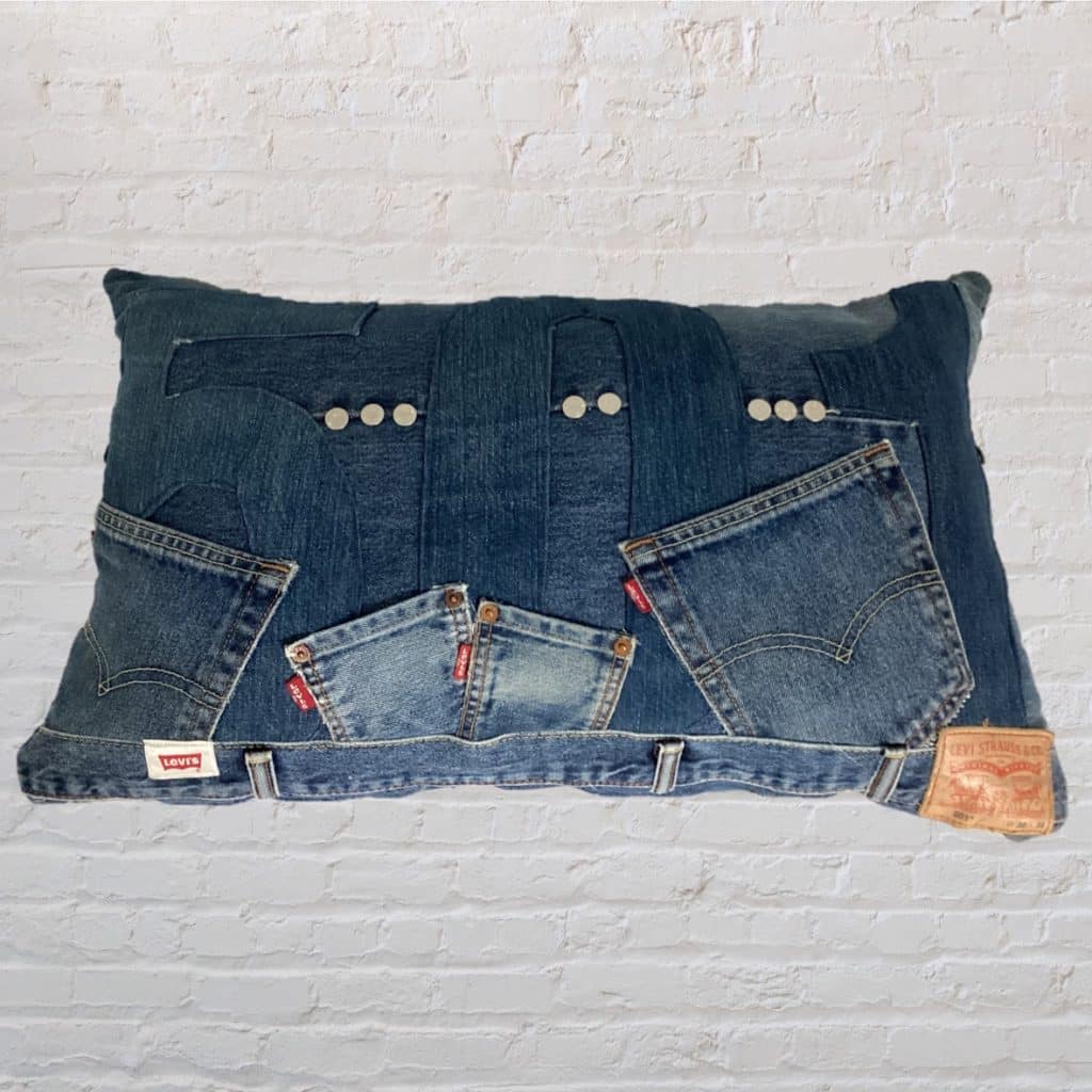 Huge Denim Oversized Pillow | Levi's Jeans 501 Design