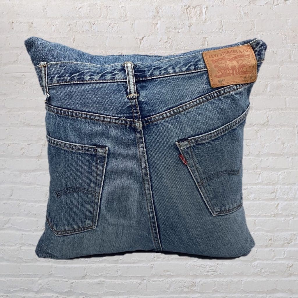 Designer Blue Denim Pillow | Vintage Levi's Bum Cushion 🍒