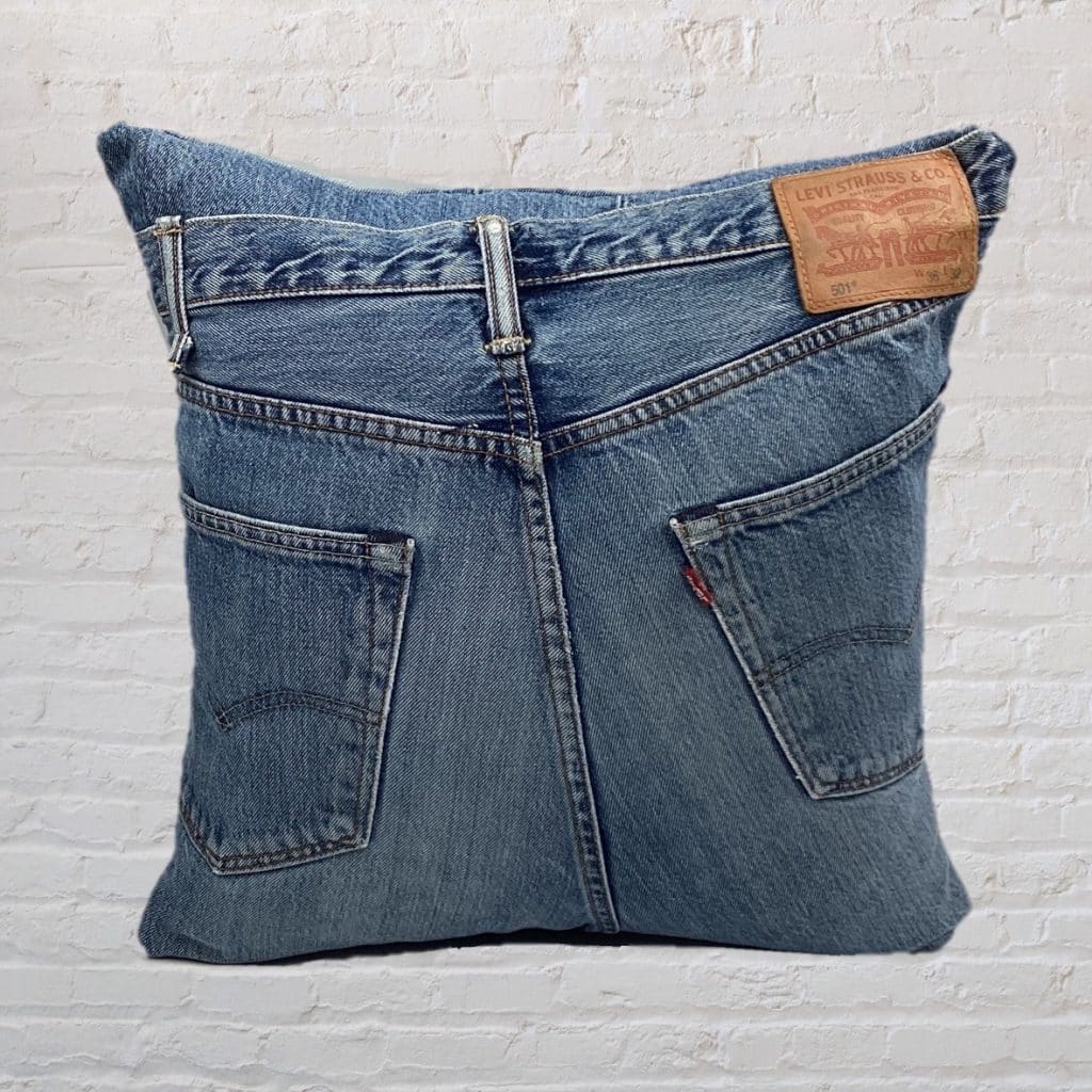 Designer Blue Denim Pillow | Vintage Levi's Bum Cushion 🍒