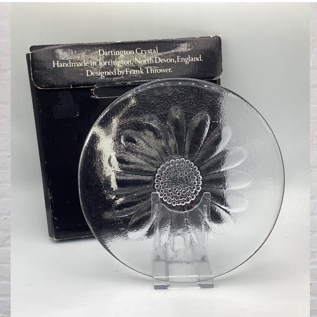 Dartington Glass Daisy Platter | Frank Thrower, Devon Butter Plate Boxed