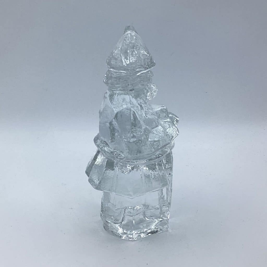 Vintage Pukeburg Tall Glass Abstract Sculpture Figurine Viking