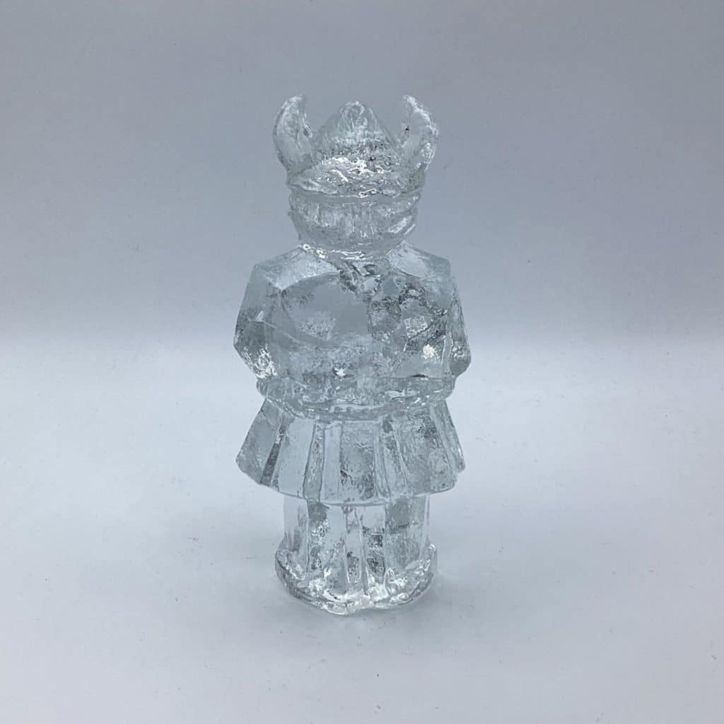 Vintage Pukeburg Tall Glass Abstract Sculpture Figurine Viking