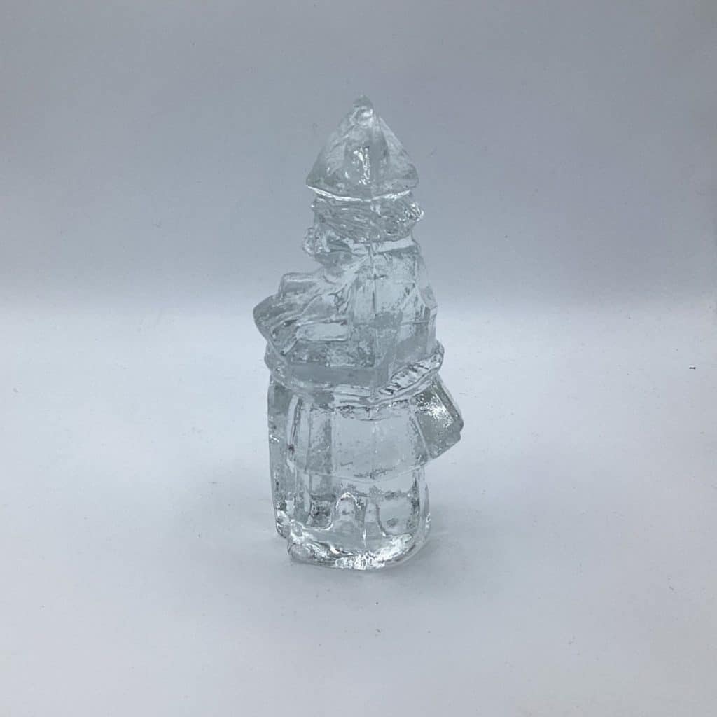 Vintage Pukeburg Tall Glass Abstract Sculpture Figurine Viking