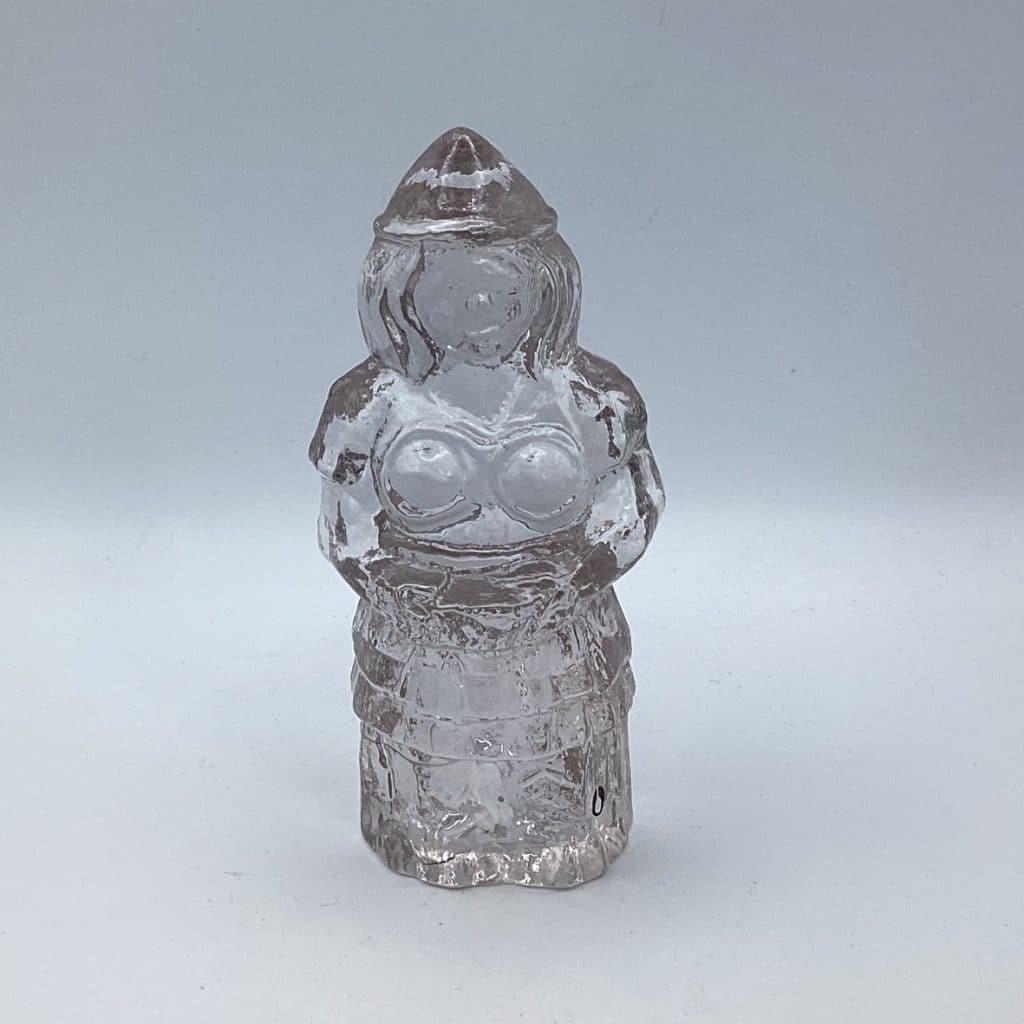 Vintage Pukeburg Glass Sculpture Abstract Lady Figurine