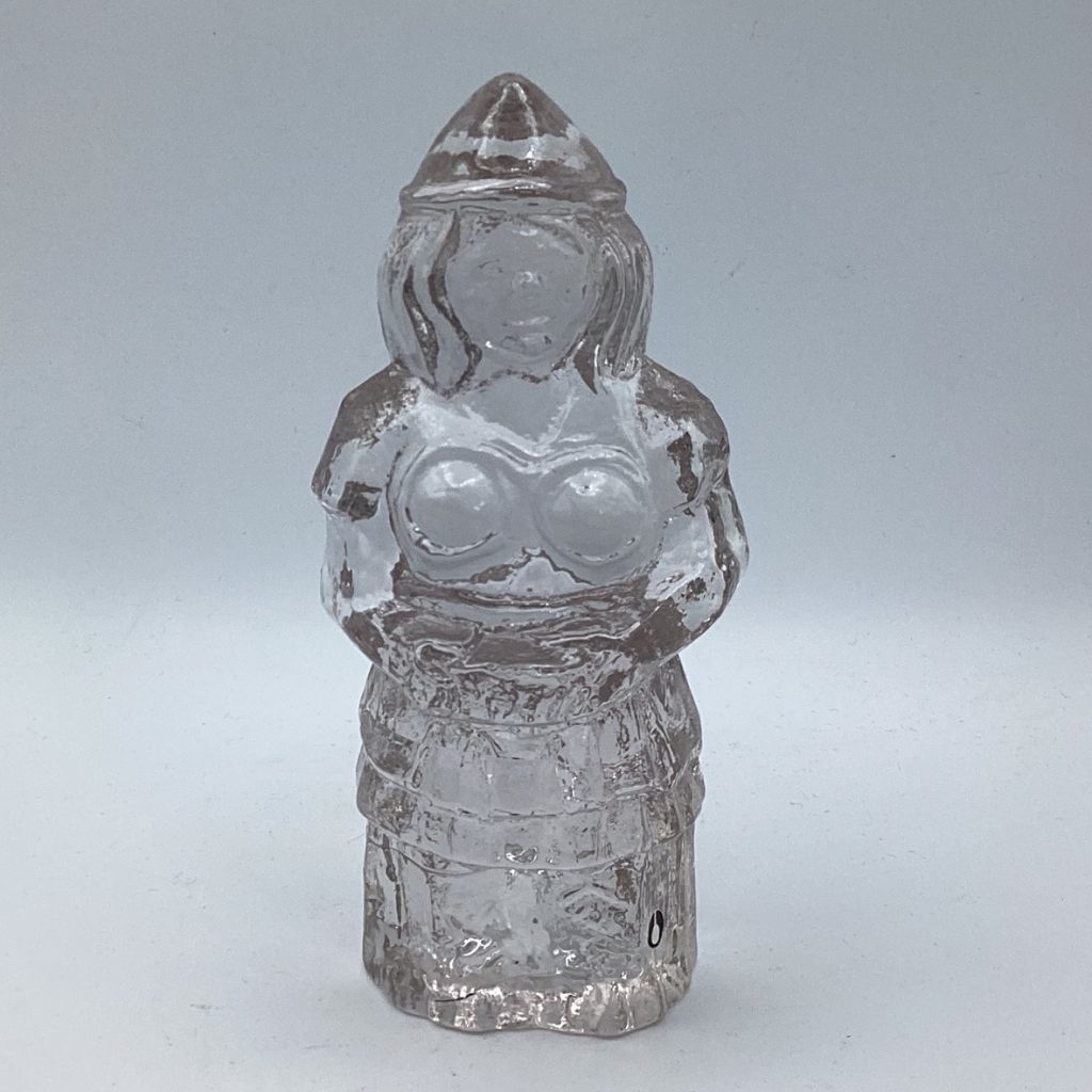 Vintage Pukeburg Glass Sculpture Abstract Lady Figurine