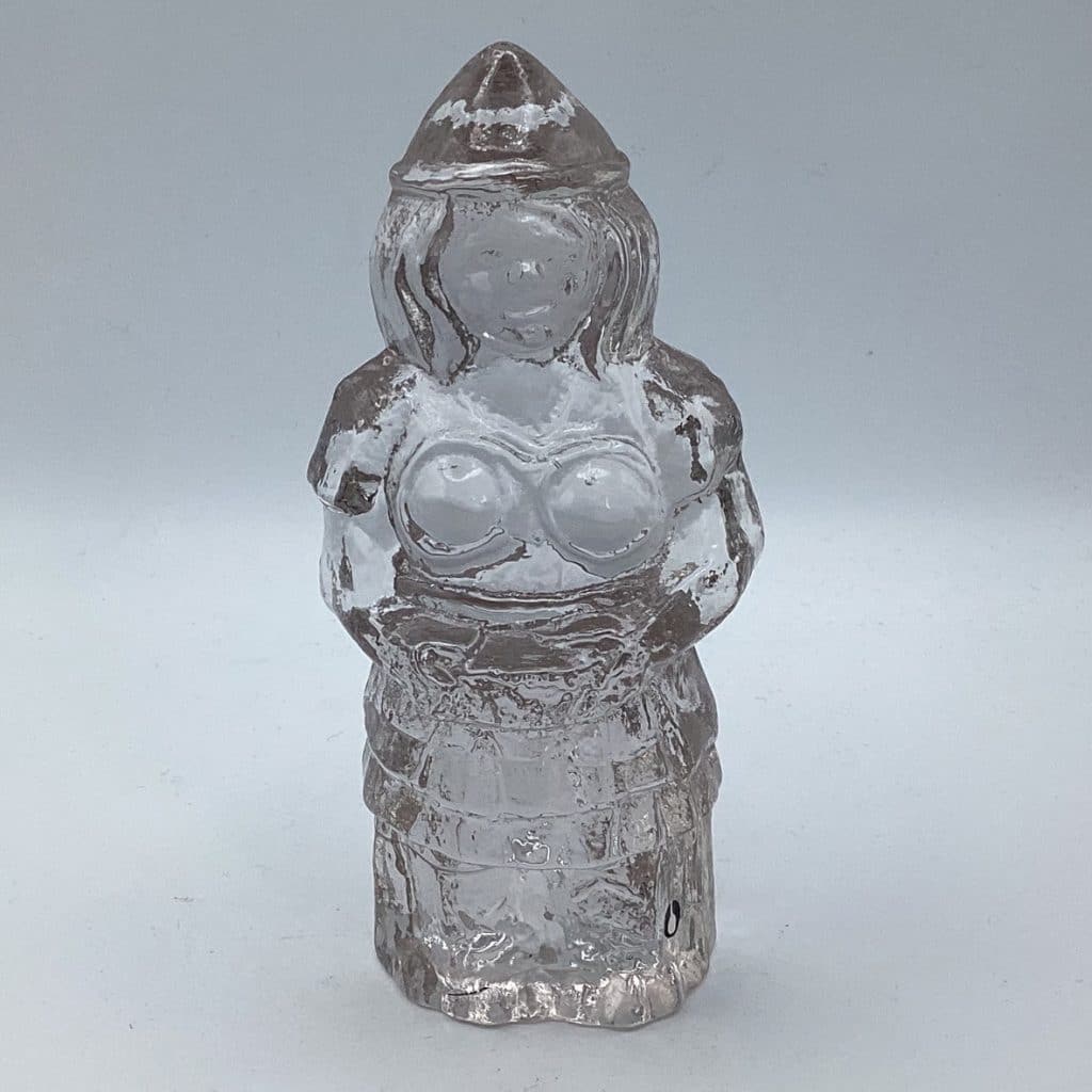 Vintage Pukeburg Glass Sculpture Abstract Lady Figurine