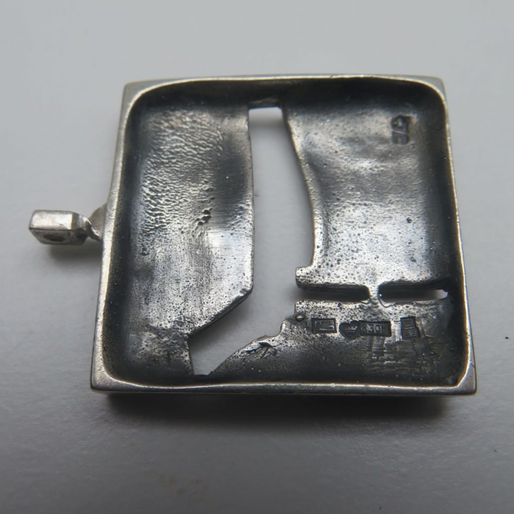 Modernist Silver Pendant Finland | Kultaseppa Oy Turku Stunning Abstract Art