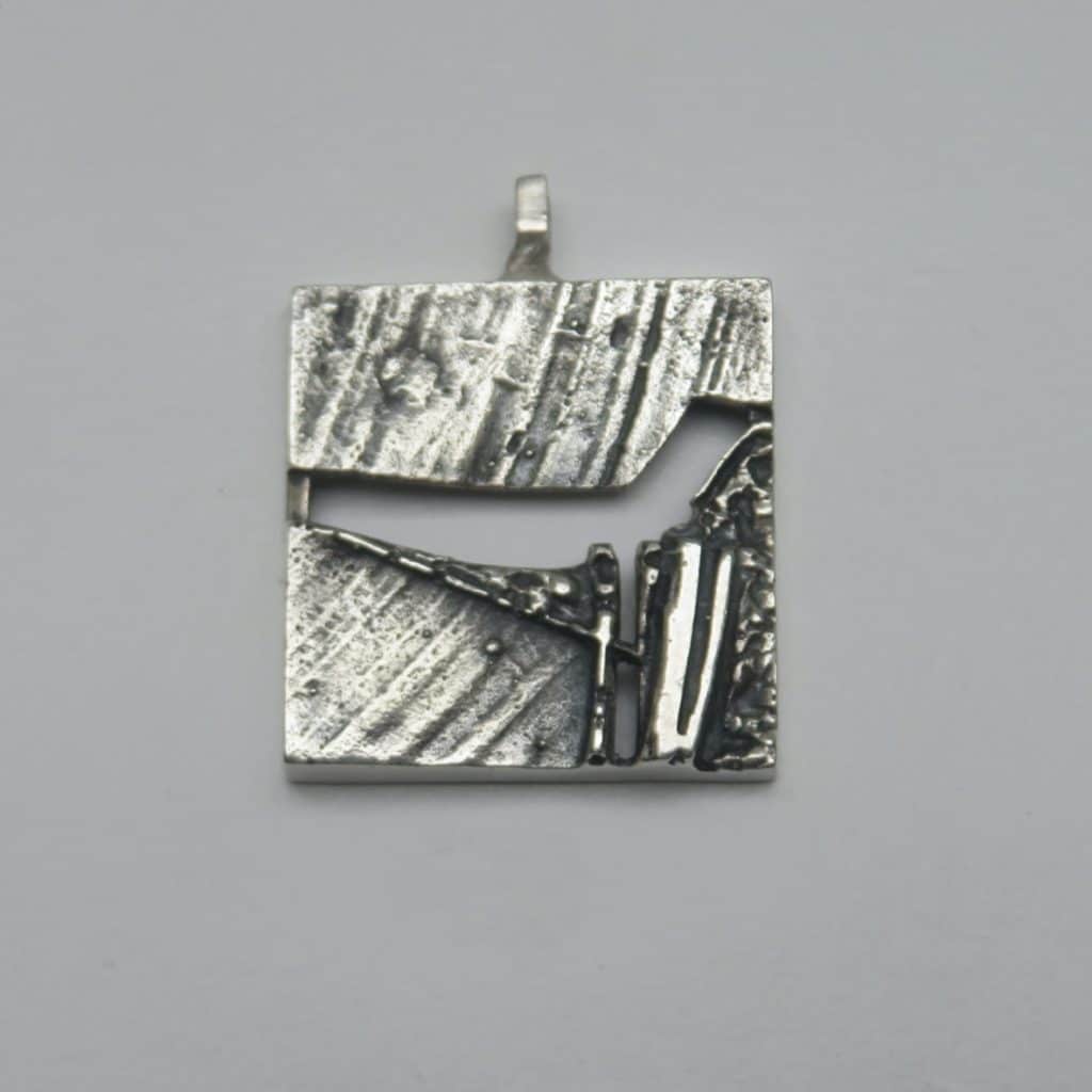 Modernist Silver Pendant Finland | Kultaseppa Oy Turku Stunning Abstract Art
