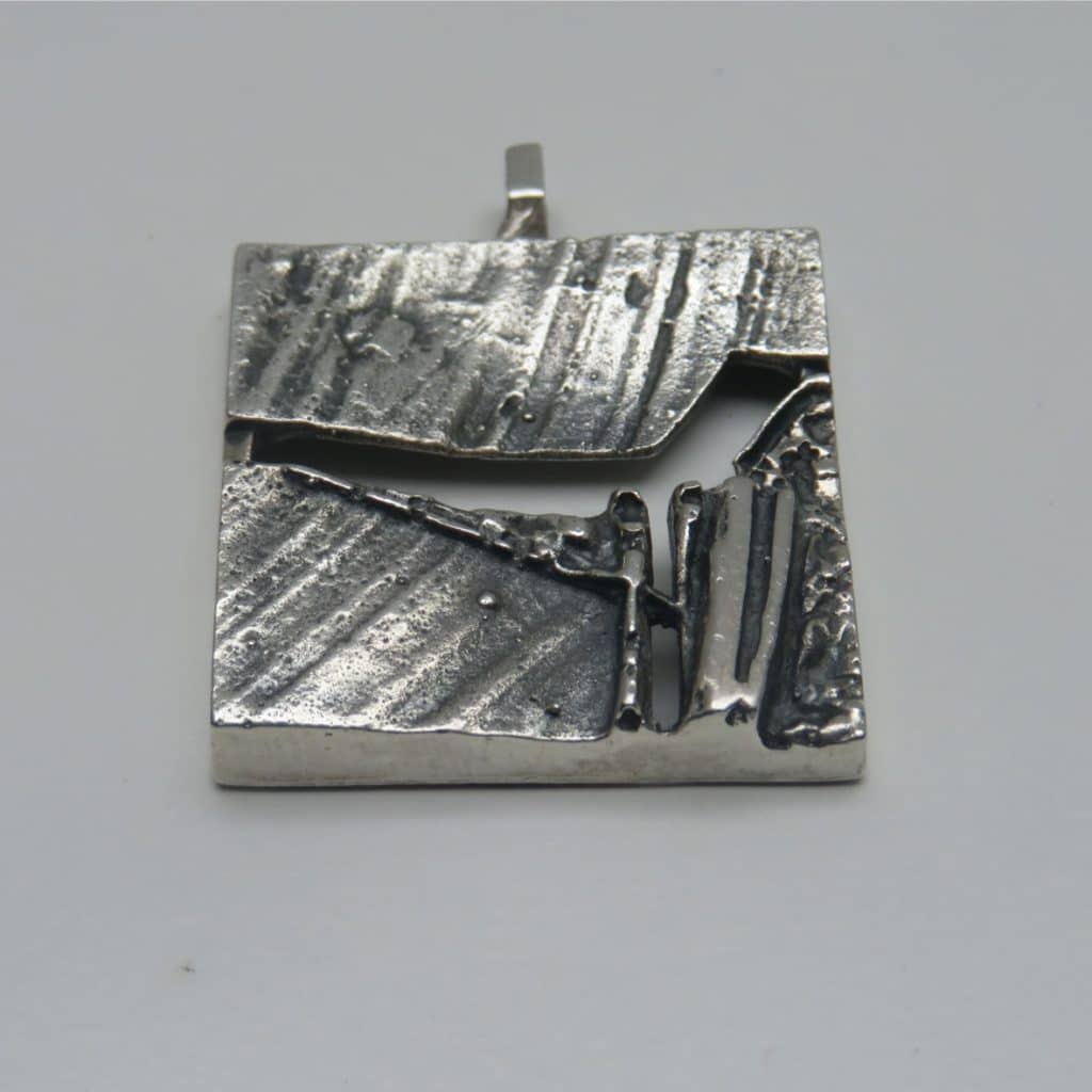 Modernist Silver Pendant Finland | Kultaseppa Oy Turku Stunning Abstract Art