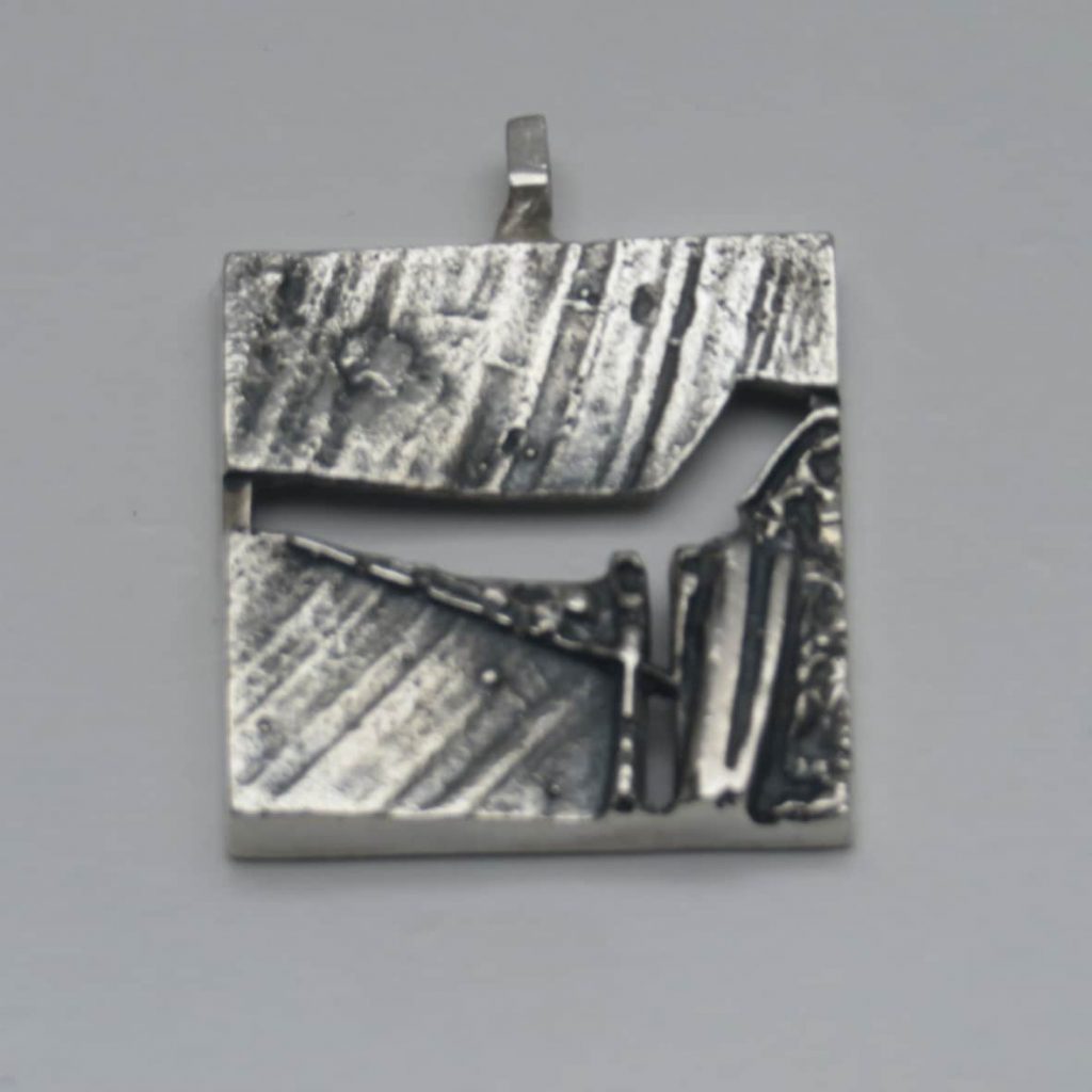 Modernist Silver Pendant Finland | Kultaseppa Oy Turku Stunning Abstract Art