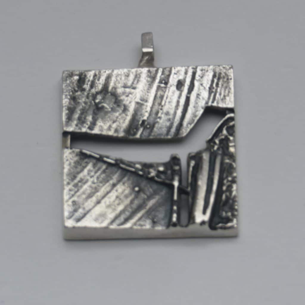 Modernist Silver Pendant Finland | Kultaseppa Oy Turku Stunning Abstract Art