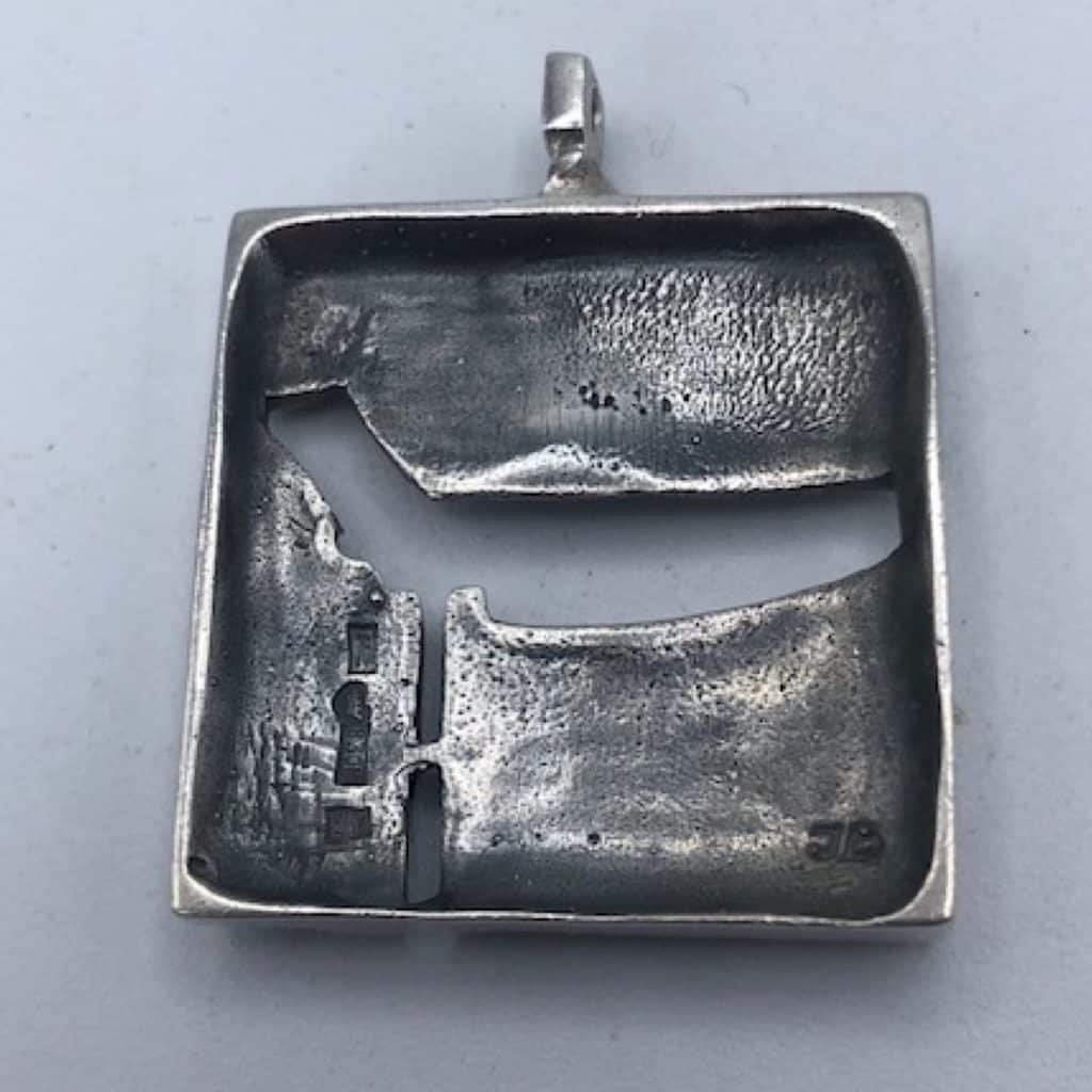 Modernist Silver Pendant Finland | Kultaseppa Oy Turku Stunning Abstract Art