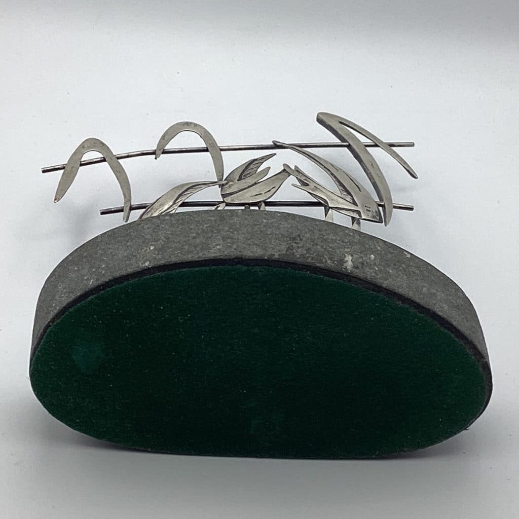 Abstract Modernist Sculpture 925 SP | Vintage Flamingo Birds Art