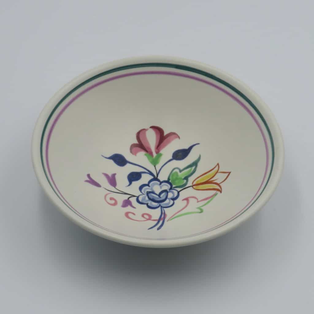 Poole Pottery floral dish | Mid Century abstract hand painted bowl