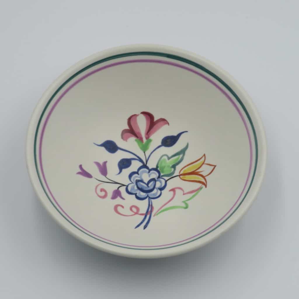 Poole Pottery floral dish | Mid Century abstract hand painted bowl
