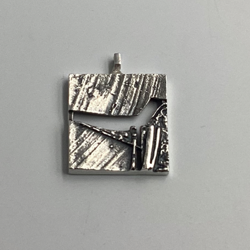 Modernist Silver Pendant – Kultaseppä Oy Turku, Finland (1971)