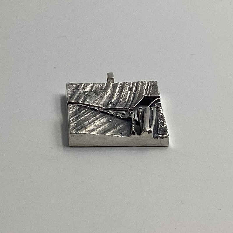 Modernist Silver Finland Pendant | Kultaseppa Oy Turku Finnish Abstract Art