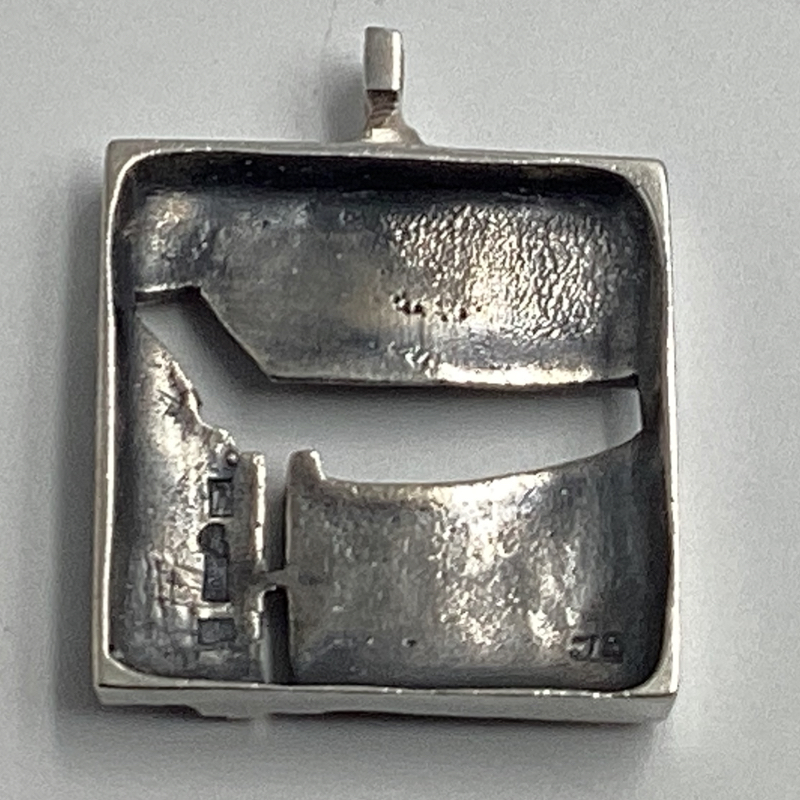 Modernist Silver Finland Pendant | Kultaseppa Oy Turku Finnish Abstract Art