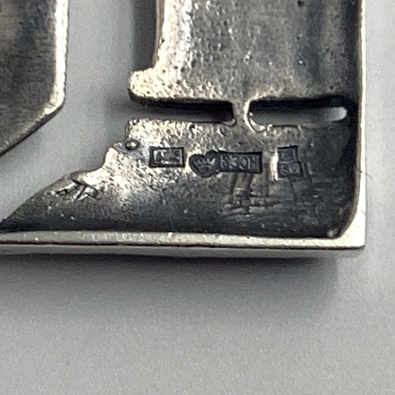 Modernist Silver Finland Pendant | Kultaseppa Oy Turku Finnish Abstract Art